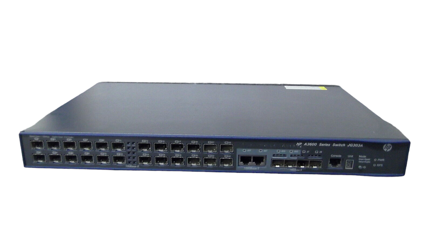 GENUINE NEW HP A3600-24-SFP V2 EI JG303-61002 HIGH PERFORMANCE ETHERNET SWITCH