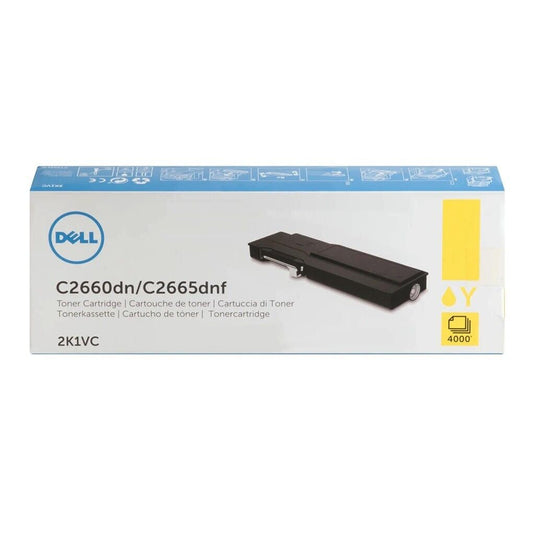 New Sealed Genuine Dell 2K1VC High-Capacity 4K Yellow Toner For C2665dnf/C2660dn