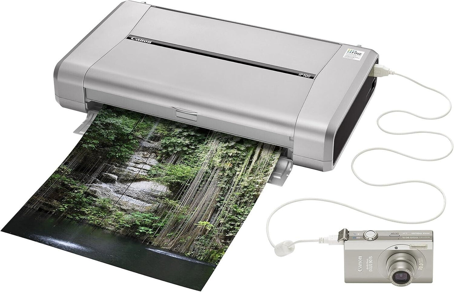 NEW CANON PIXMA IP100 PORTABLE TRAVEL USB MOBILE A4 COLOR INKJET 9600DPI PRINTER